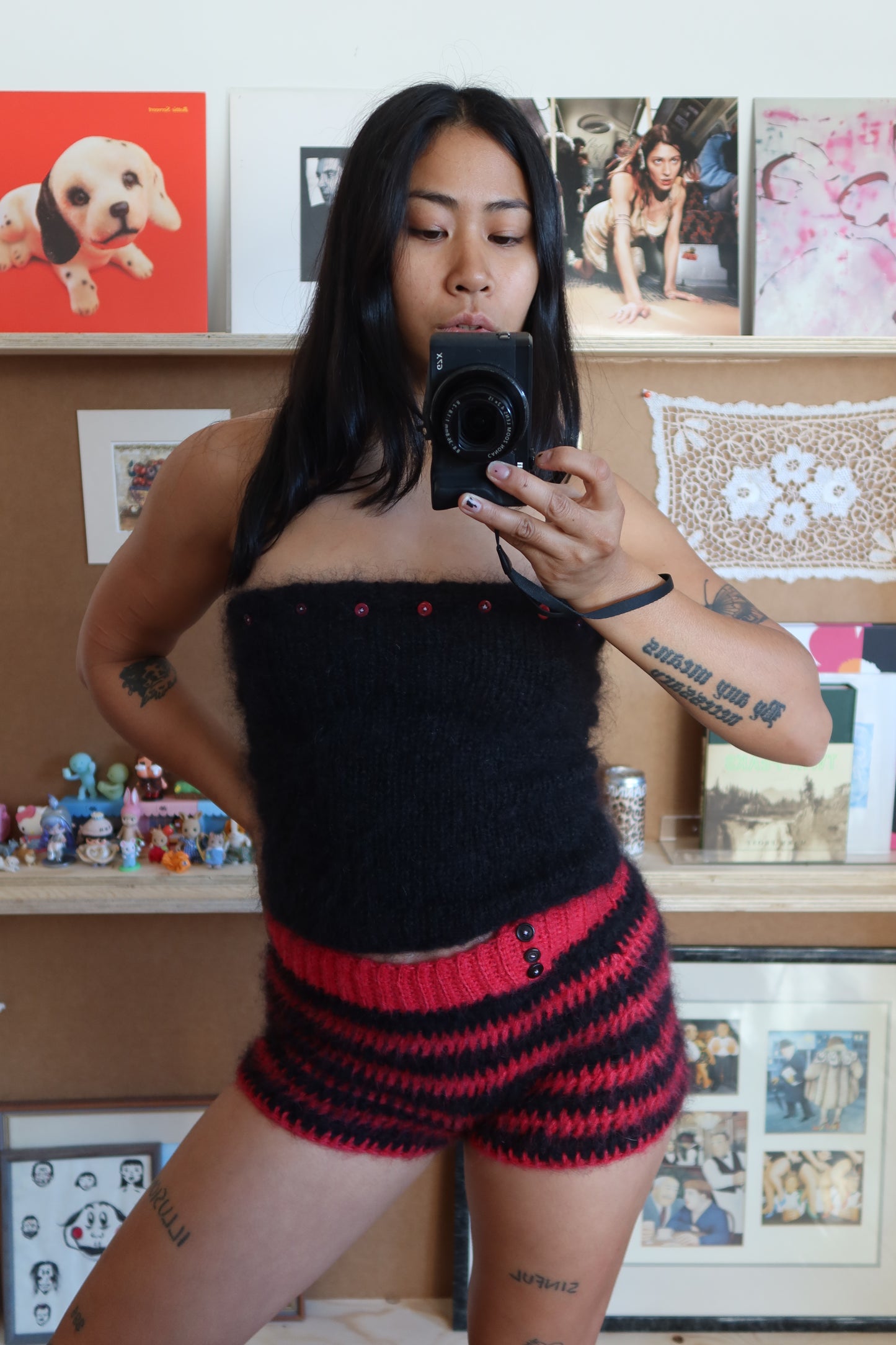 Mohair Button Tube Top