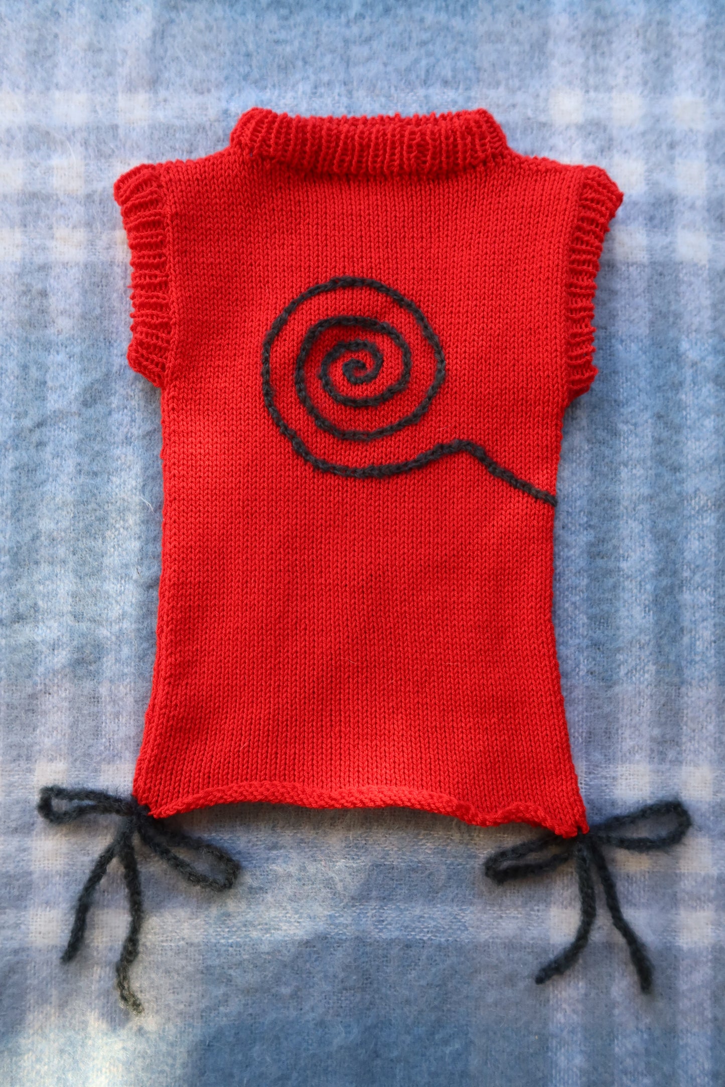 Retro Red Swirl Tank with Bowties