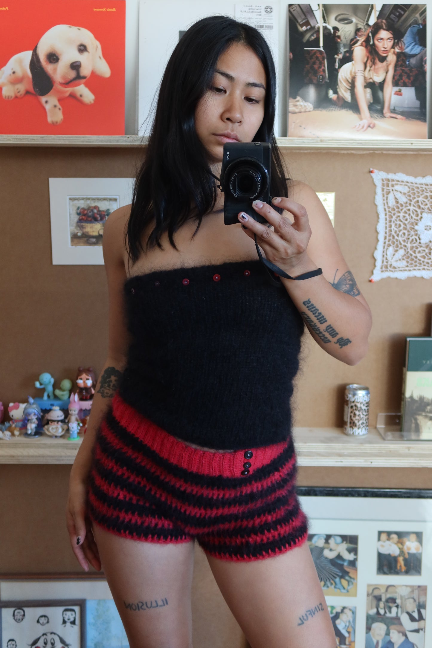 Mohair Button Tube Top