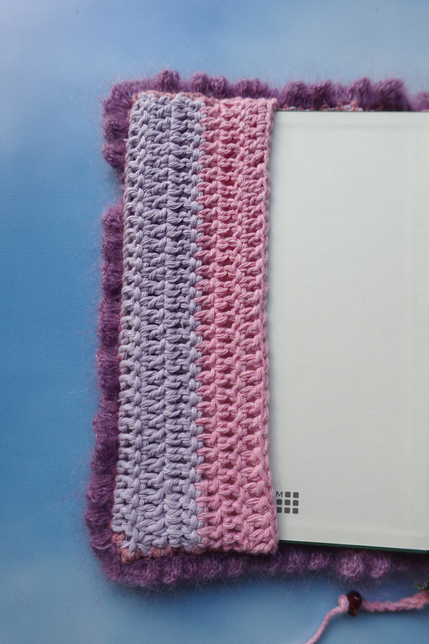 A5 Frill Crochet Book Cover with Buttons