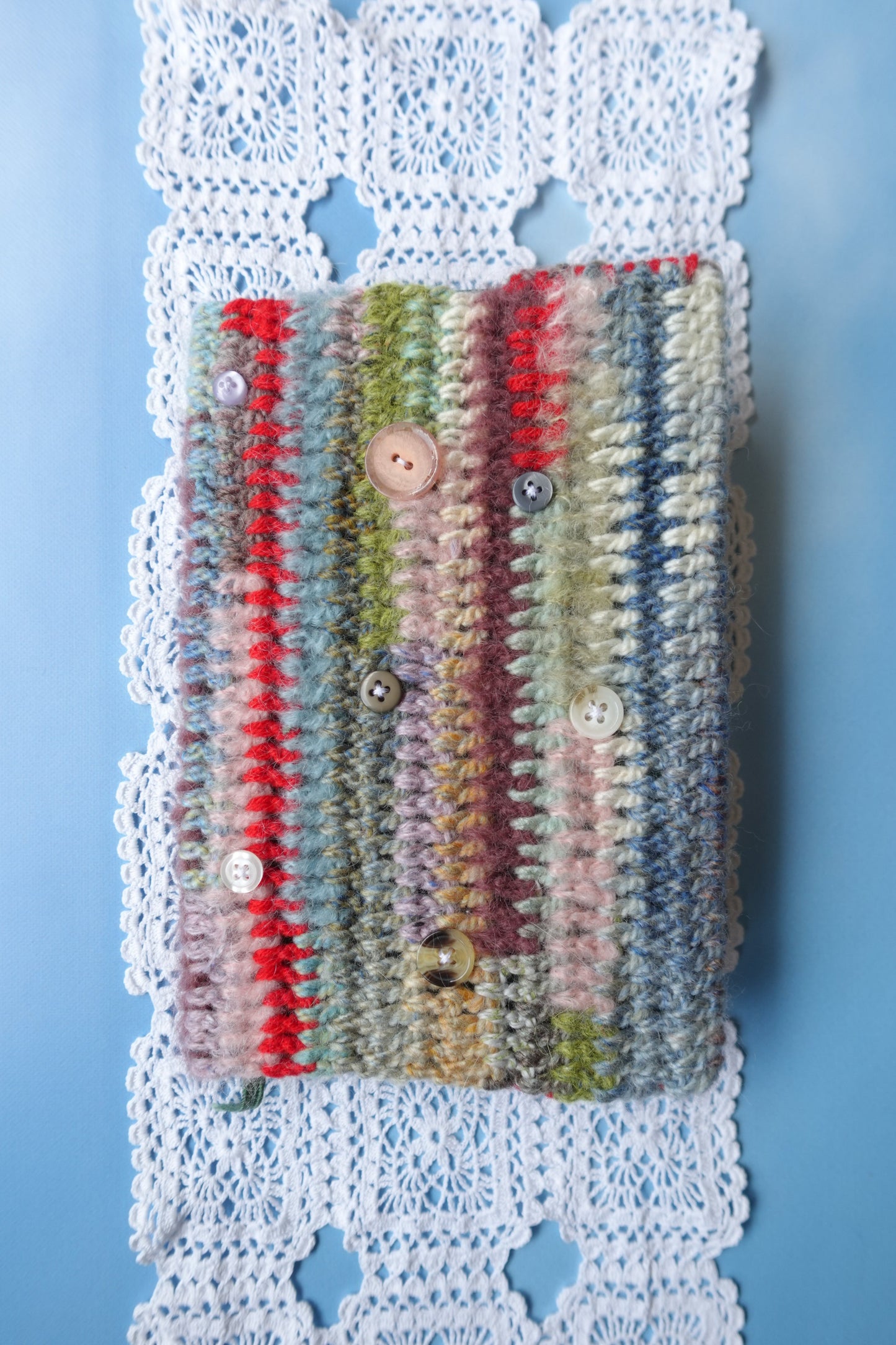 A5 Crochet Book Cover with Buttons