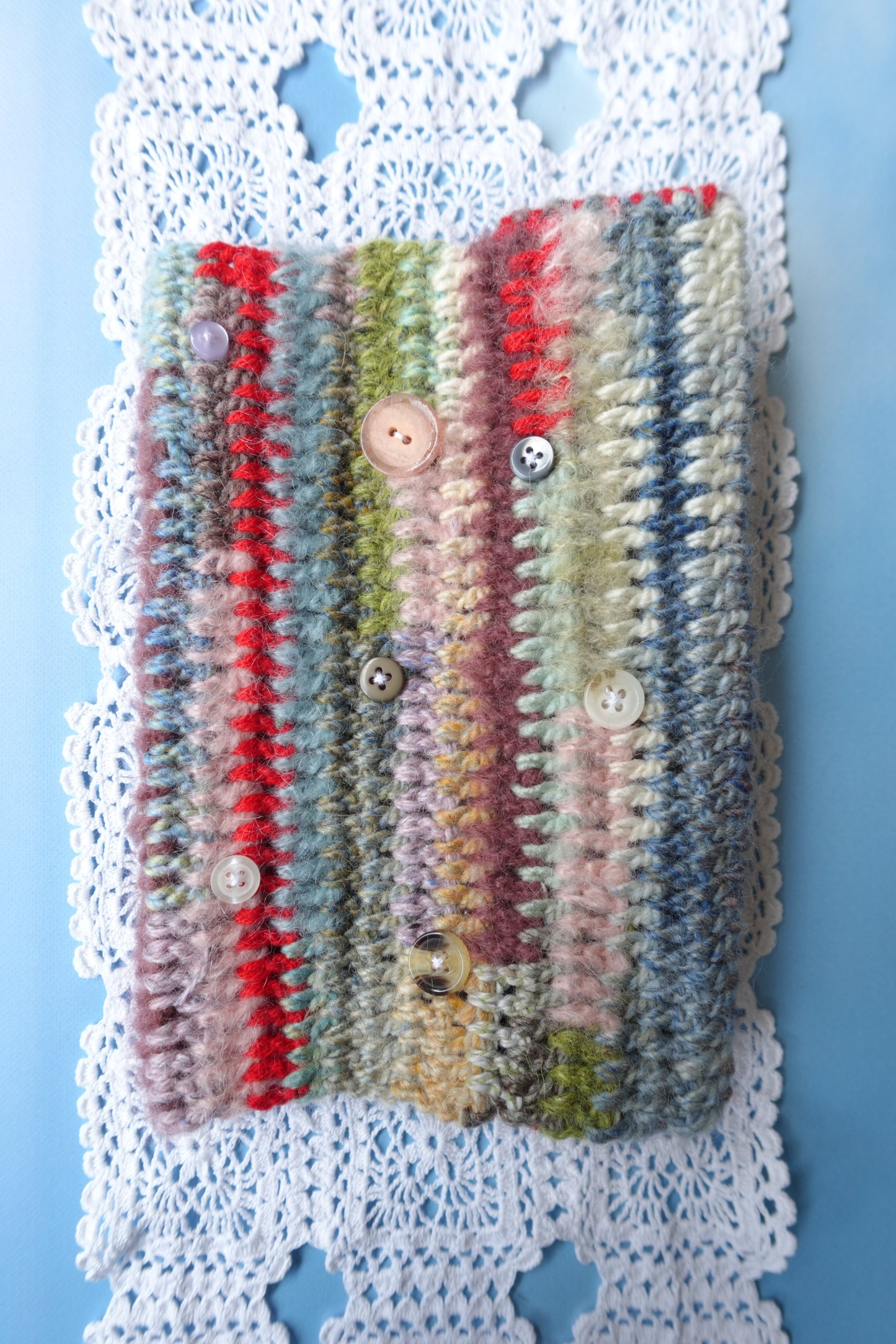 A5 Crochet Book Cover with Buttons