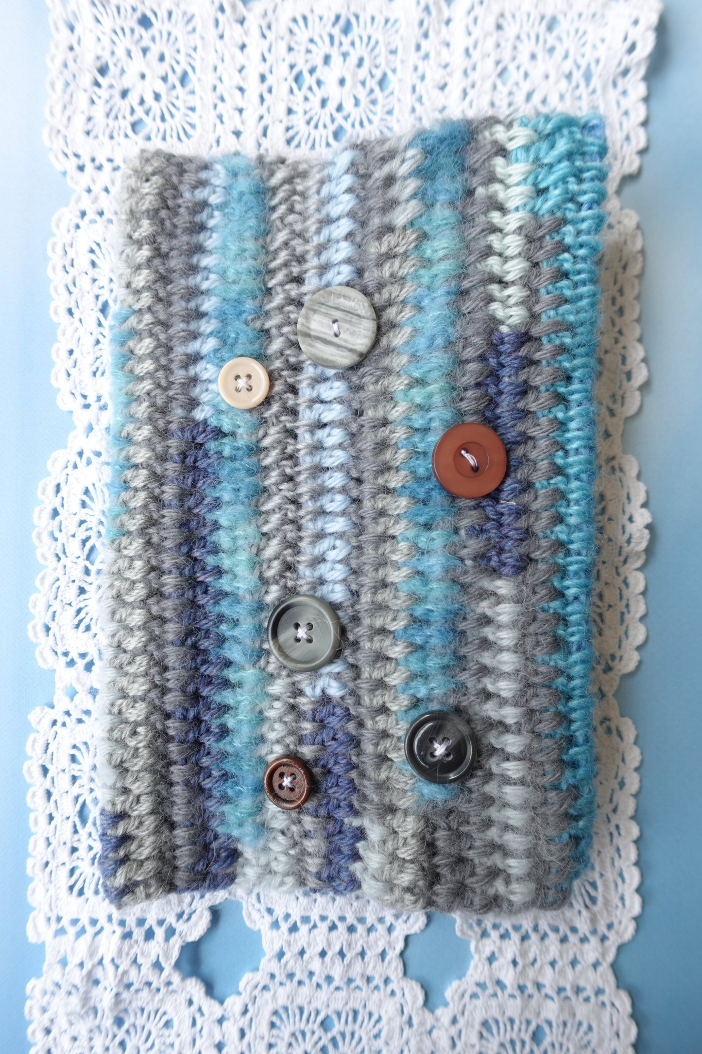 A5 Crochet Cover with Buttons