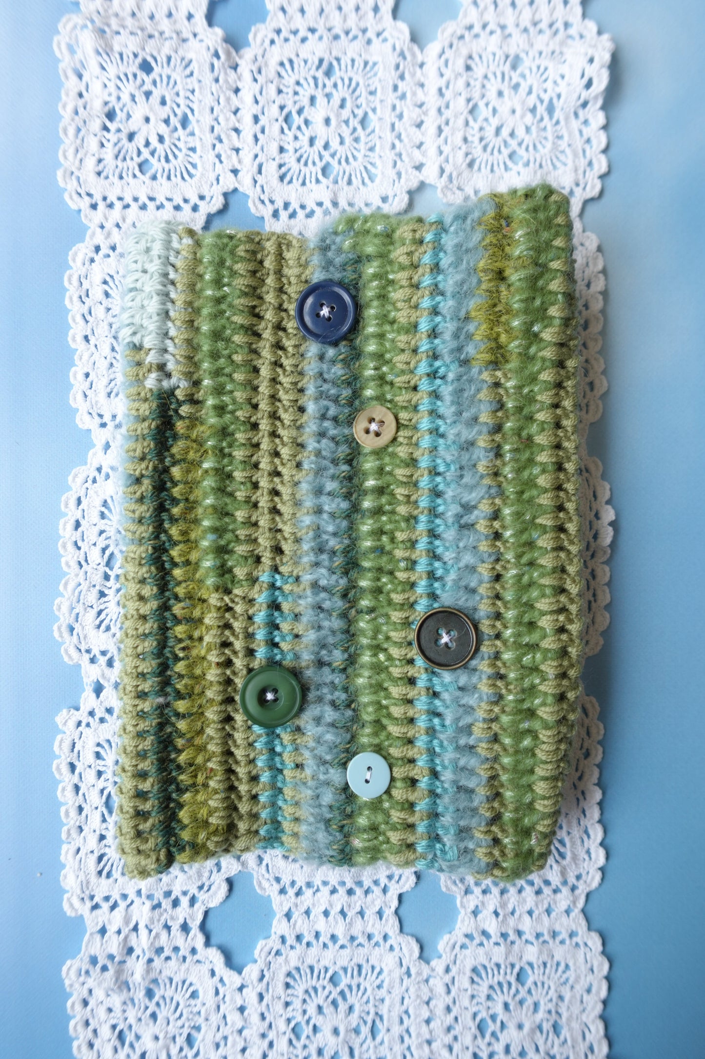 A5 Crochet Book Cover with Buttons