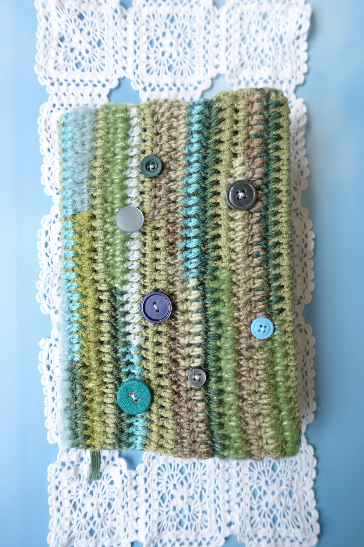 A5 Crochet Book Cover with Buttons