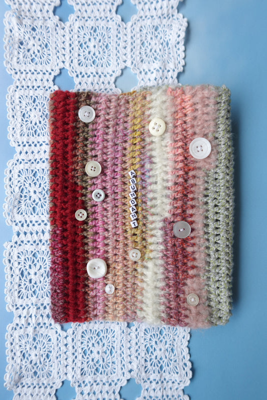 A6 Crochet Book Cover with Buttons