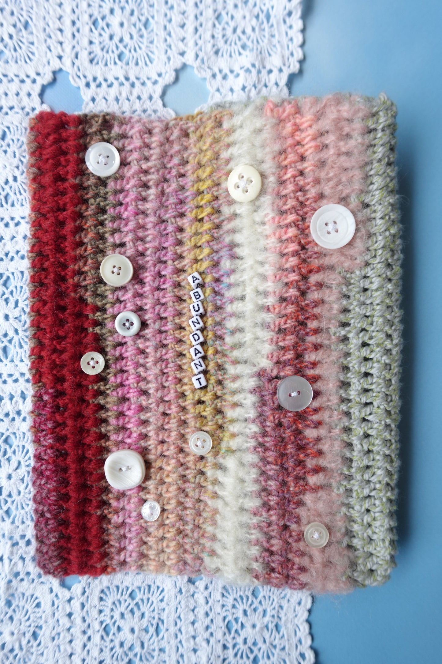 A6 Crochet Book Cover with Buttons