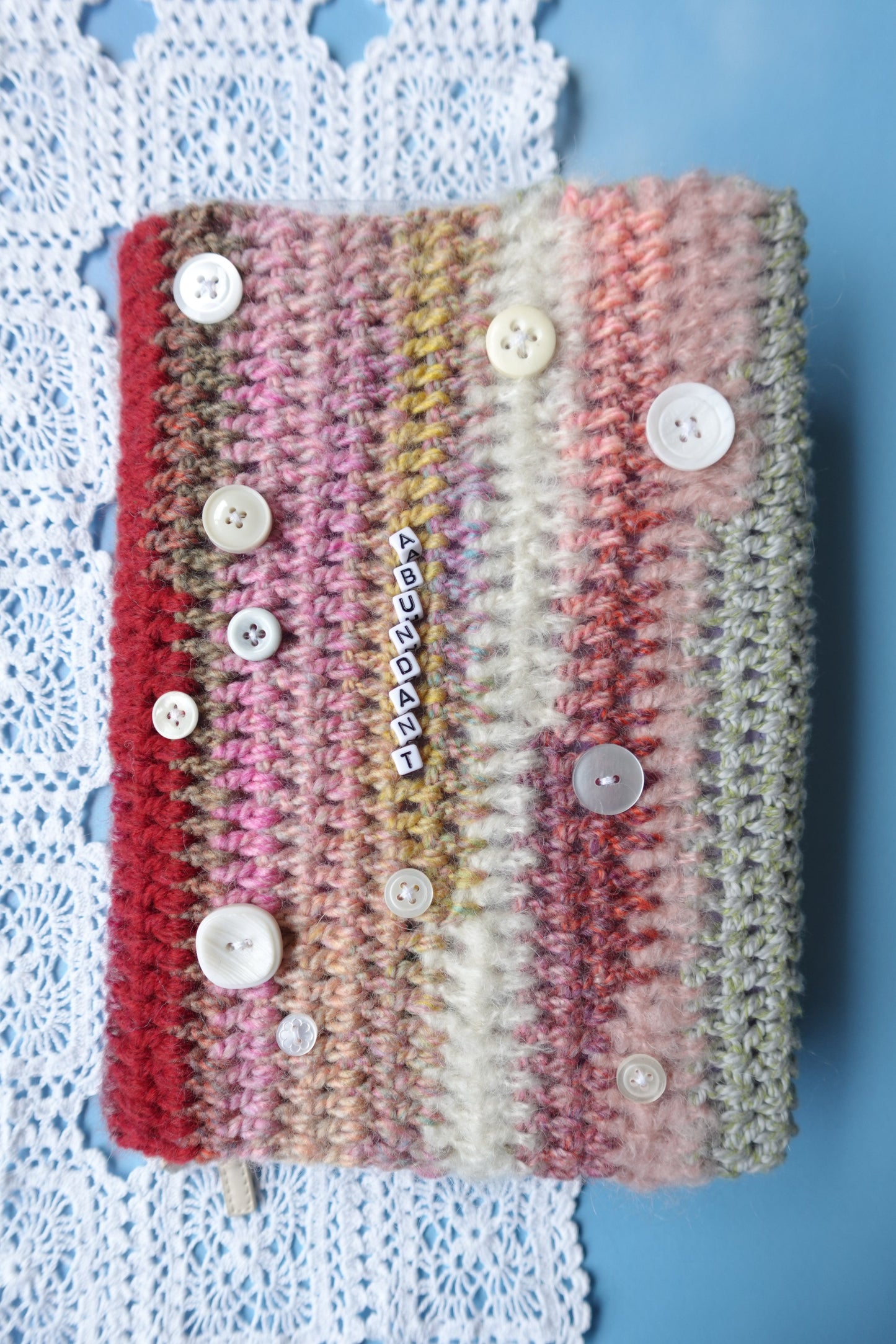 A6 Crochet Book Cover with Buttons
