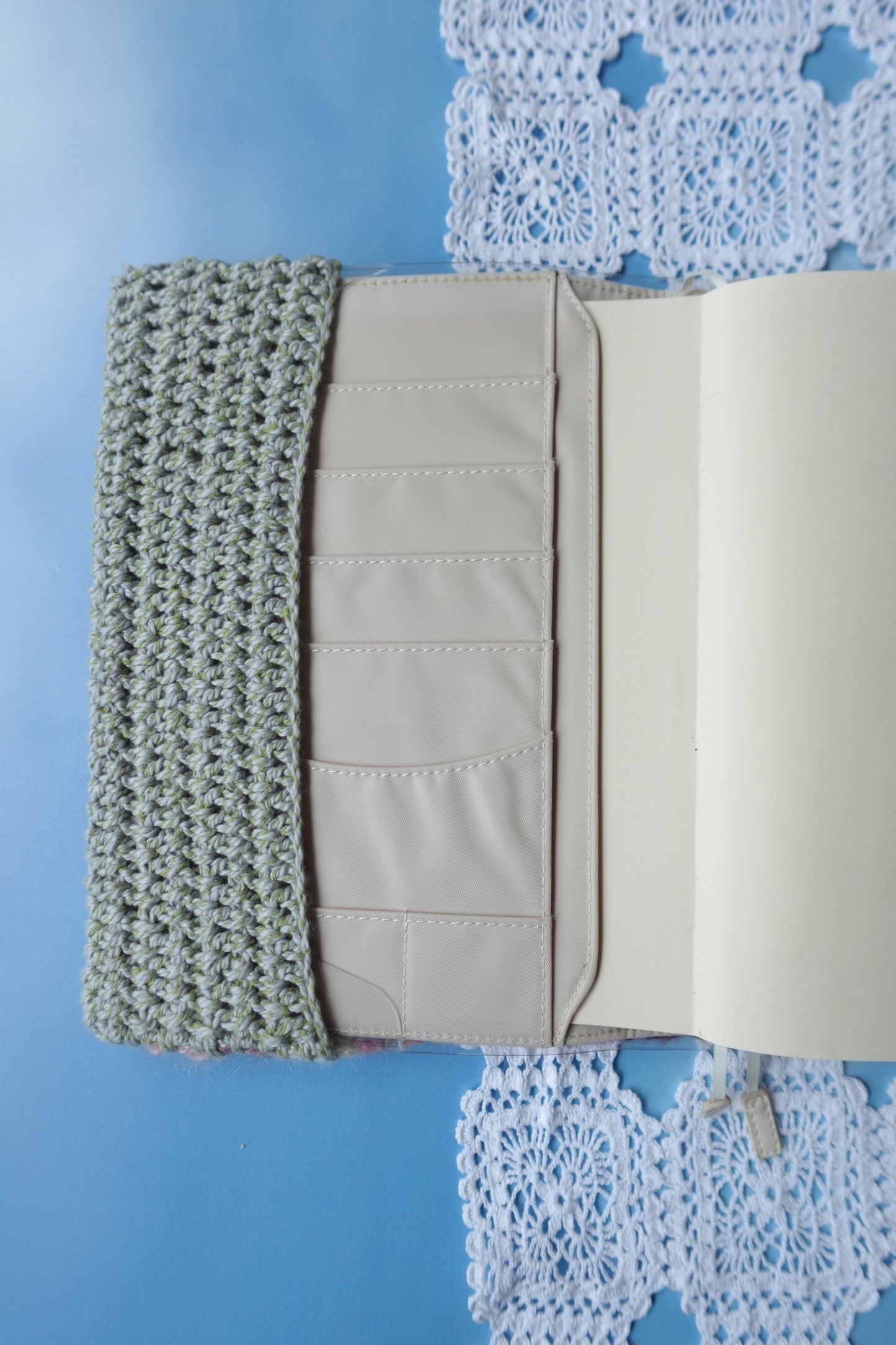 A6 Crochet Book Cover with Buttons