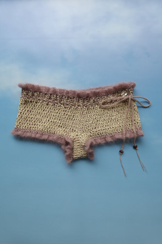 Crochet Frill Mini Shorts