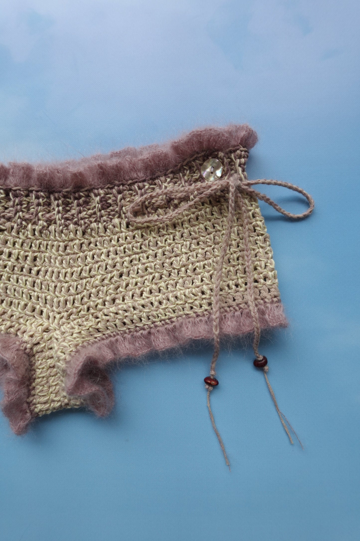 Crochet Frill Mini Shorts