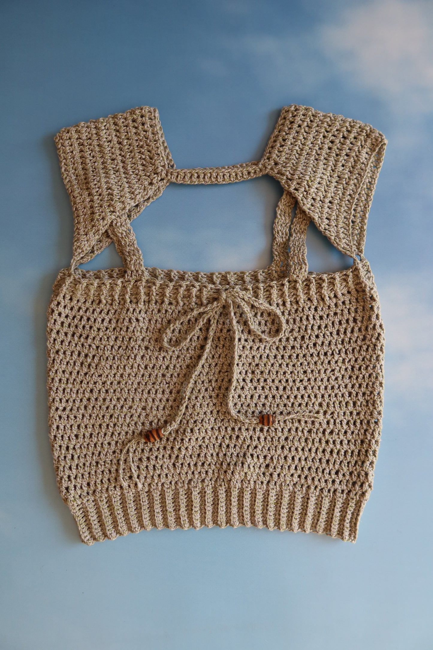 Soft Green Silk Cotton Bolero Top with Bowties