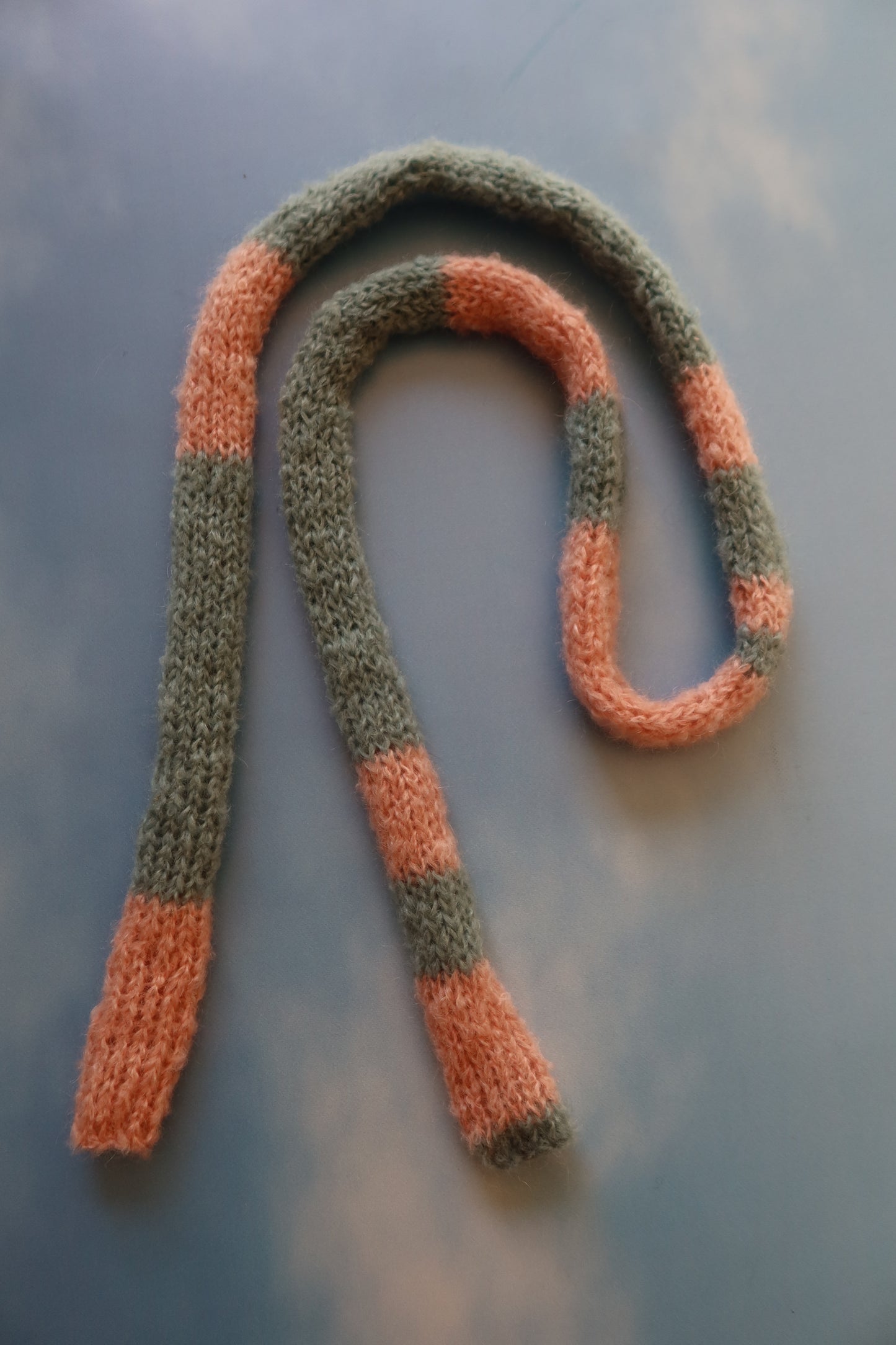 Slinky Scarf in Blue & pink