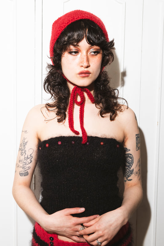 Mohair Button Tube Top